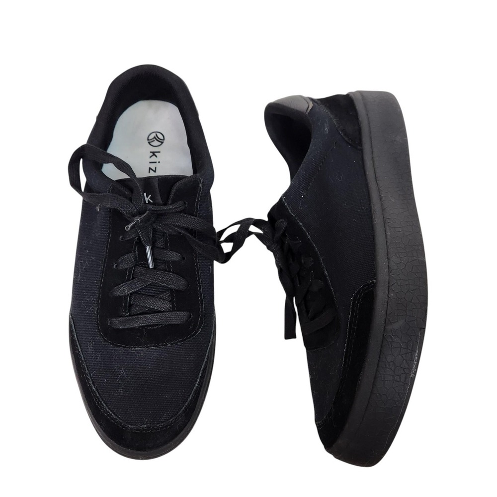 KIZIK Shoes Mens 9 Wide Black HandsFree Labs Casual Sneakers H1FC DPRABK02-2E